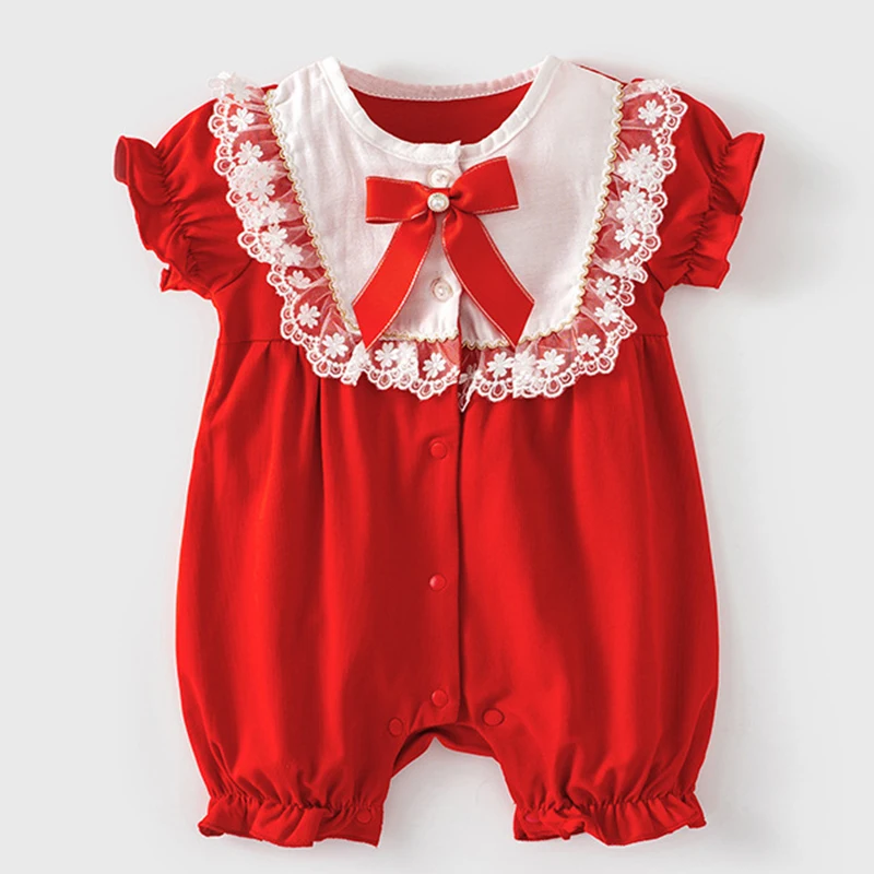 Infant Baby Girls Jumpsuit Lovely Princess Style Baby Girl Bodysuits Short Sleeved Cotton Baby Girls Clothes For Summer
Infant Baby Girls Jumpsuit Lovely Princess Style Baby Girl Bodysuits Short Sleeved Cotton Baby Girls Clothes For Summer