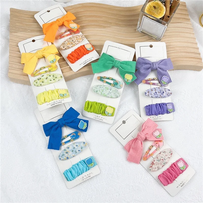 4pcs/set Korean Style Bowknot Hair Clips Children Floral BB Clips Girls Hair Accessories
4pcs/set Korean Style Bowknot Hair Clips Children Floral BB Clips Girls Hair Accessories