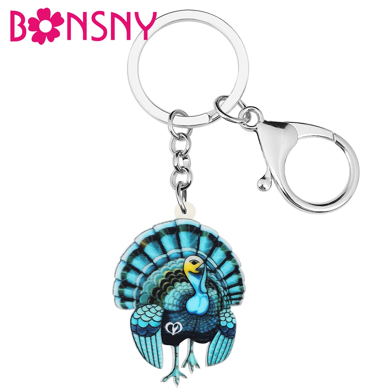 Bonsny Thanksgiving Acrylic Blue Turkey Chicken Keychains Key Ring Chain Gifts Fashion Jewelry for Women Girls Bag Accessories
Bonsny Thanksgiving Acrylic Blue Turkey Chicken Keychains Key Ring Chain Gifts Fashion Jewelry for Women Girls Bag Accessories