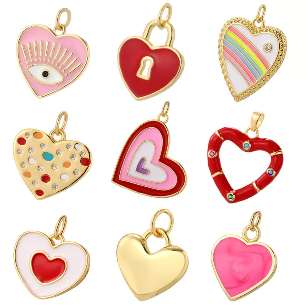 Red Heart Love Diy Jewelry Charms For Necklace Earring Gold Cute Designer Charms Pendant for Jewelry Making Keychain Supplies
Red Heart Love Diy Jewelry Charms For Necklace Earring Gold Cute Designer Charms Pendant for Jewelry Making Keychain Supplies