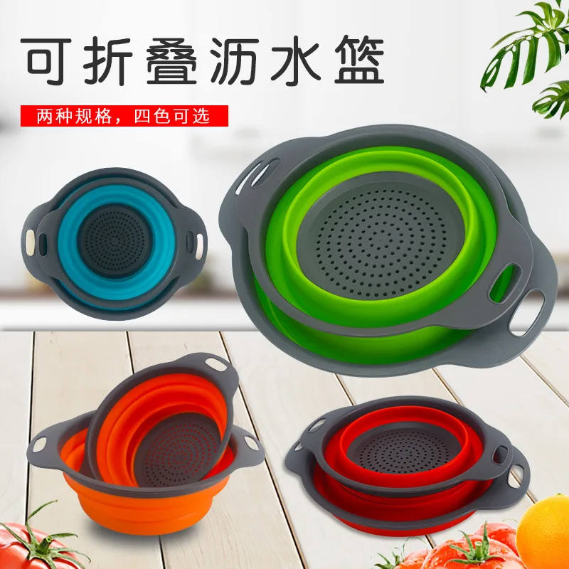 Creative Silicone Foldable Vegetable Basket Kitchen Drain Basket Plastic Wash Basin Round Vegetables
Creative Silicone Foldable Vegetable Basket Kitchen Drain Basket Plastic Wash Basin Round Vegetables