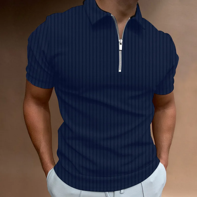 2022 New High Quality Striped Men Polo Shirt Zipper Turn-Down Collar Polos Man Casual Short Sleeve Men Shirts Breathable Tops Hi
2022 New High Quality Striped Men Polo Shirt Zipper Turn-Down Collar Polos Man Casual Short Sleeve Men Shirts Breathable Tops Hi
