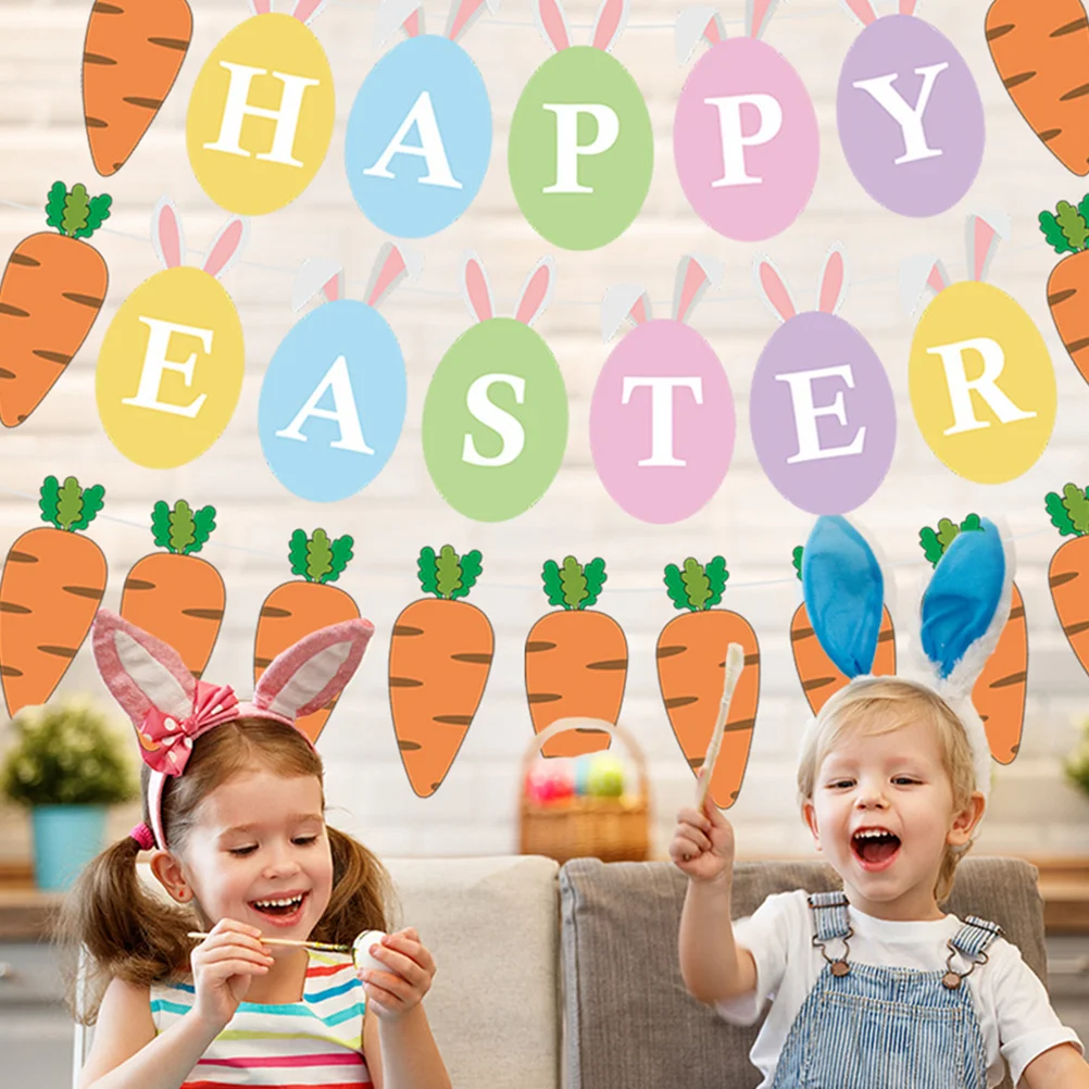 2 Sets Easter Flag Home Decor Hanging Bunting Party Themed Design Banner Paper Ornament Supplies
2 Sets Easter Flag Home Decor Hanging Bunting Party Themed Design Banner Paper Ornament Supplies