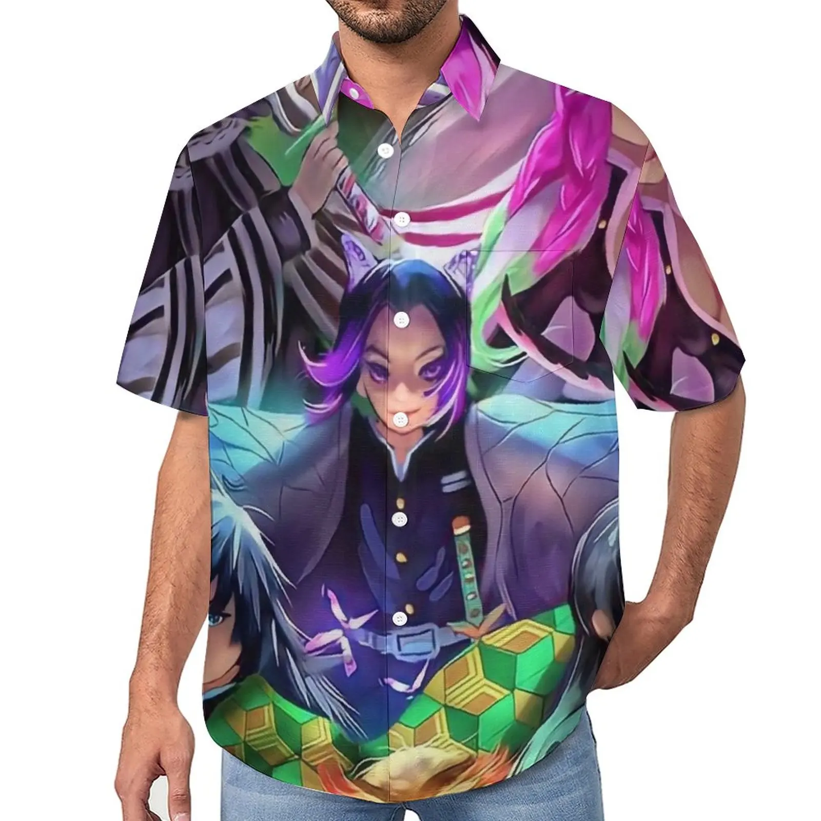 Demon Slayer Print Blouses Man Funny Anime Casual Shirts Hawaiian Short Sleeves Pattern Street Style Oversized Vacation Shirt
Demon Slayer Print Blouses Man Funny Anime Casual Shirts Hawaiian Short Sleeves Pattern Street Style Oversized Vacation Shirt
