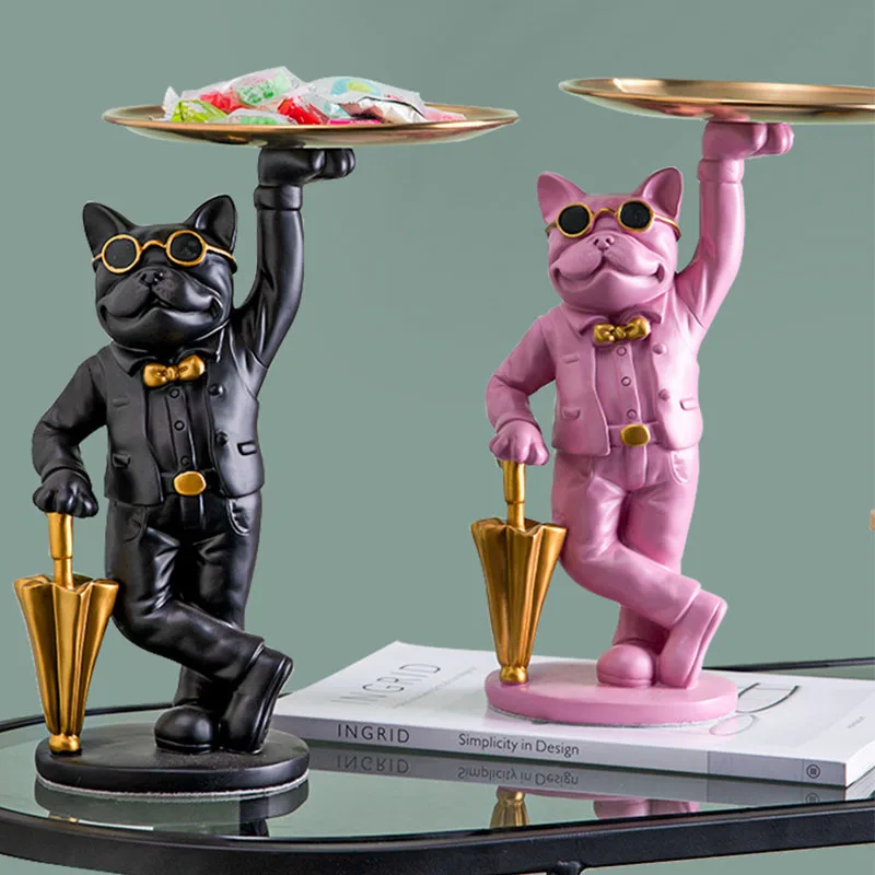 Nordic French Cool Bulldog Fashion Sculpture Dog Miniature Figurine Statue Table Decoration Put Key Cosmetic Storage Box Tray
Nordic French Cool Bulldog Fashion Sculpture Dog Miniature Figurine Statue Table Decoration Put Key Cosmetic Storage Box Tray