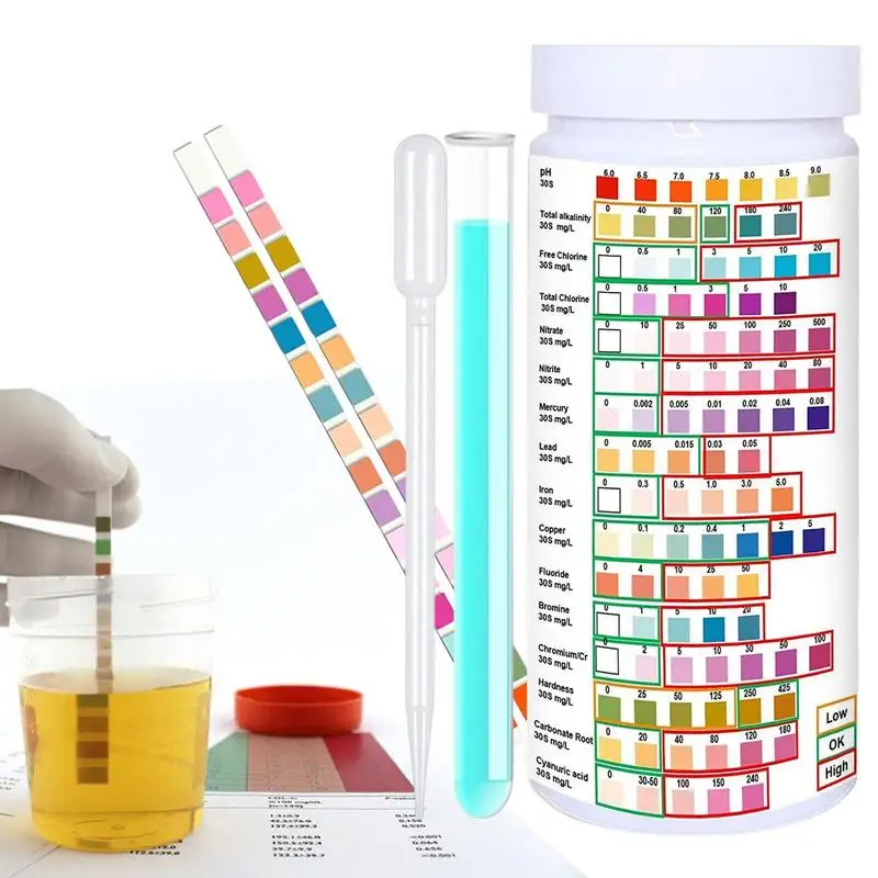 Home Water Test Kit 16-in-1 Water Quality Test Strips 50 Strips Home Water Purity Test Strips For Aquarium Swimming Pool Well
Home Water Test Kit 16-in-1 Water Quality Test Strips 50 Strips Home Water Purity Test Strips For Aquarium Swimming Pool Well