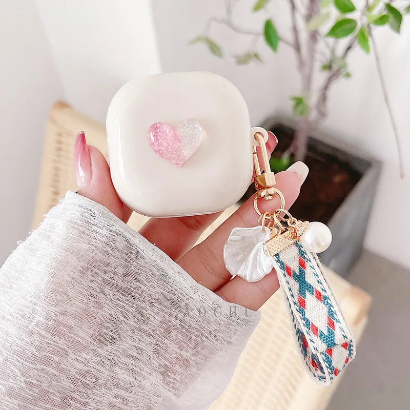 New Cute Cartoon love Heart pattern Earphone Case for Samsung Galaxy Buds Live/Buds pro/Buds2 Headset Cover with pearl keychain
New Cute Cartoon love Heart pattern Earphone Case for Samsung Galaxy Buds Live/Buds pro/Buds2 Headset Cover with pearl keychain