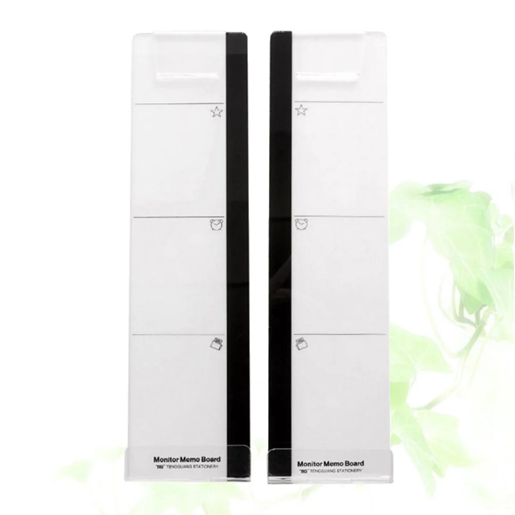 2 Pcs Monitor Memo Board Monitor Memo Note Holder Fashion Computer Monitor Side Panel Transparent Message Creative 
2 Pcs Monitor Memo Board Monitor Memo Note Holder Fashion Computer Monitor Side Panel Transparent Message Creative