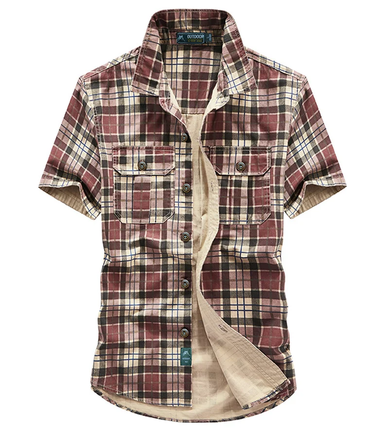 High quality 100% Cotton Men`s Multi-pocket Cargo Shirt Casual Streetwear Short Sleeve Air Force Army Military Work Shirts Male
High quality 100% Cotton Men`s Multi-pocket Cargo Shirt Casual Streetwear Short Sleeve Air Force Army Military Work Shirts Male