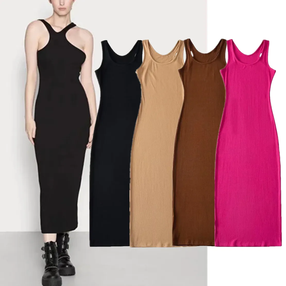 Maxdutti Sheath Sexy Tank Knitted Dress Women Multicolor Basic Ins Blogger Fashion Dress
Maxdutti Sheath Sexy Tank Knitted Dress Women Multicolor Basic Ins Blogger Fashion Dress
