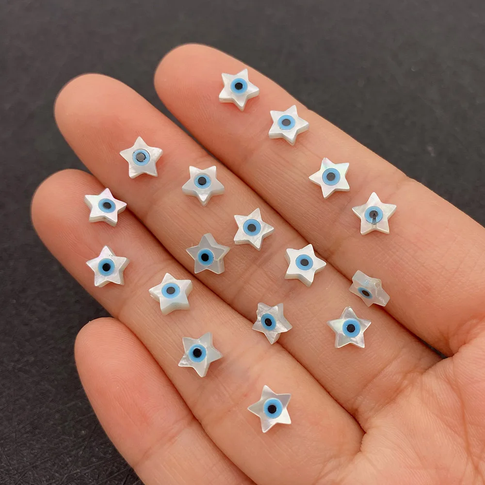 5pcs Fashion Mother Shell Blue Evil Eye Pentagram Loose Beads Charm Women Jewelry For DIY Jewelry Making Bracelet Accessories
5pcs Fashion Mother Shell Blue Evil Eye Pentagram Loose Beads Charm Women Jewelry For DIY Jewelry Making Bracelet Accessories