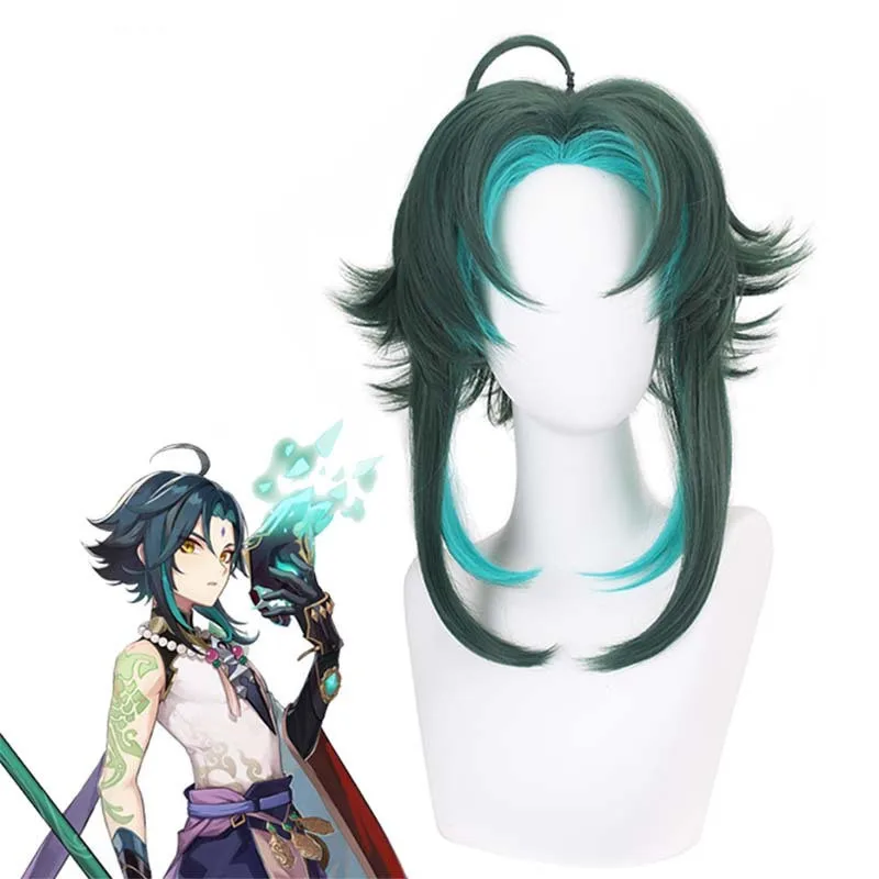 2022 new Game Genshin Impact Xiao Cosplay Wig 45cm Short Green Role Play headgear Anime Figure Cosplay Costume
2022 new Game Genshin Impact Xiao Cosplay Wig 45cm Short Green Role Play headgear Anime Figure Cosplay Costume