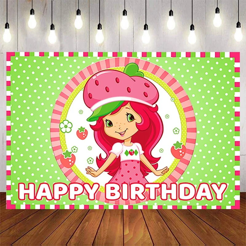 Strawberry Shortcake Backdrop Girls Birthday Party Photo Background Sweet Pink Cartoon Vinyl Decoration Photography Wallpaper
Strawberry Shortcake Backdrop Girls Birthday Party Photo Background Sweet Pink Cartoon Vinyl Decoration Photography Wallpaper