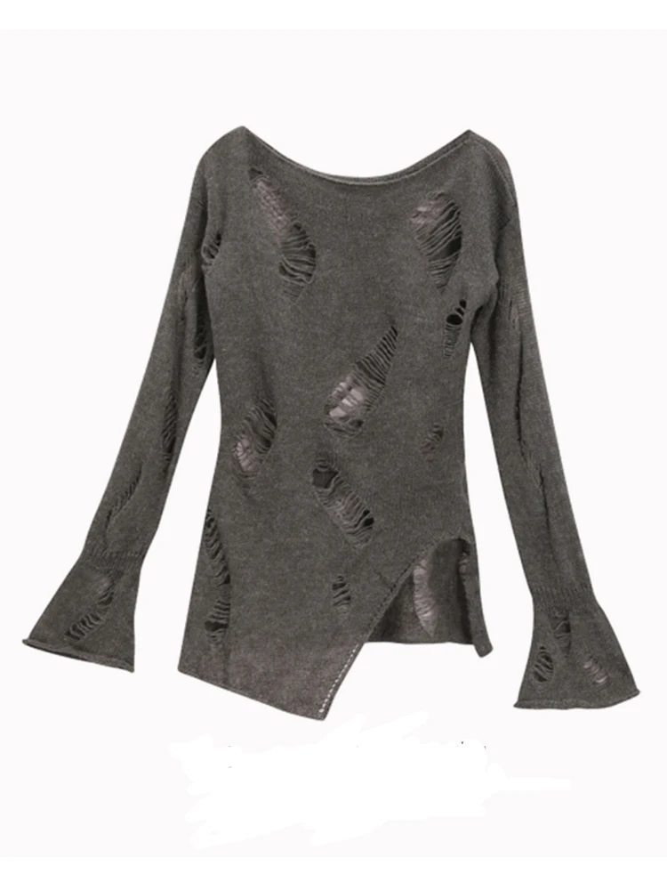 Autumn Winter Women Harajuku Fashion Baddie Style Jumper Woman Ripped Long Sleeve Knitwears Sweater Y2k Streetwear Thin Grunge
Autumn Winter Women Harajuku Fashion Baddie Style Jumper Woman Ripped Long Sleeve Knitwears Sweater Y2k Streetwear Thin Grunge