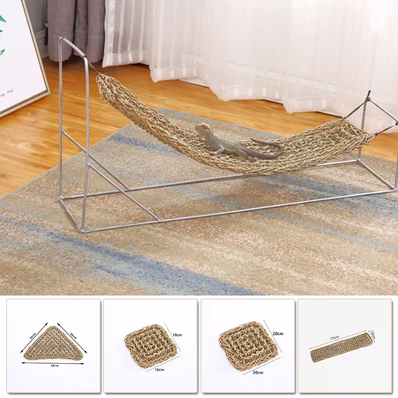 Reptile Lizard Hammock Swing Hamster Reptile Pet Lounger Grass Mat Pet Hanging Bed Mat Small Hermit Crabs Geckos Bed 
Reptile Lizard Hammock Swing Hamster Reptile Pet Lounger Grass Mat Pet Hanging Bed Mat Small Hermit Crabs Geckos Bed
