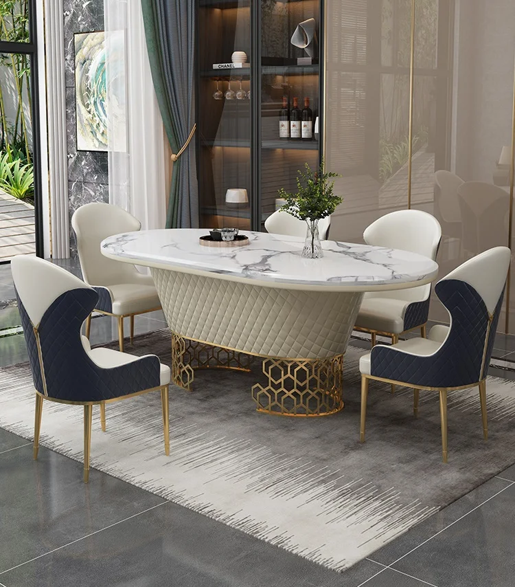 Italian light luxury marble dining table hollowed out designer furniture villa large family dining table whole house light luxur
Italian light luxury marble dining table hollowed out designer furniture villa large family dining table whole house light luxur