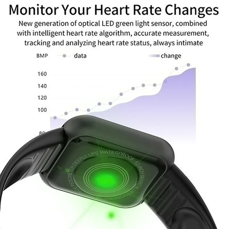 Смарт-часы D20 с пульсометром тонометром фитнес-трекером |