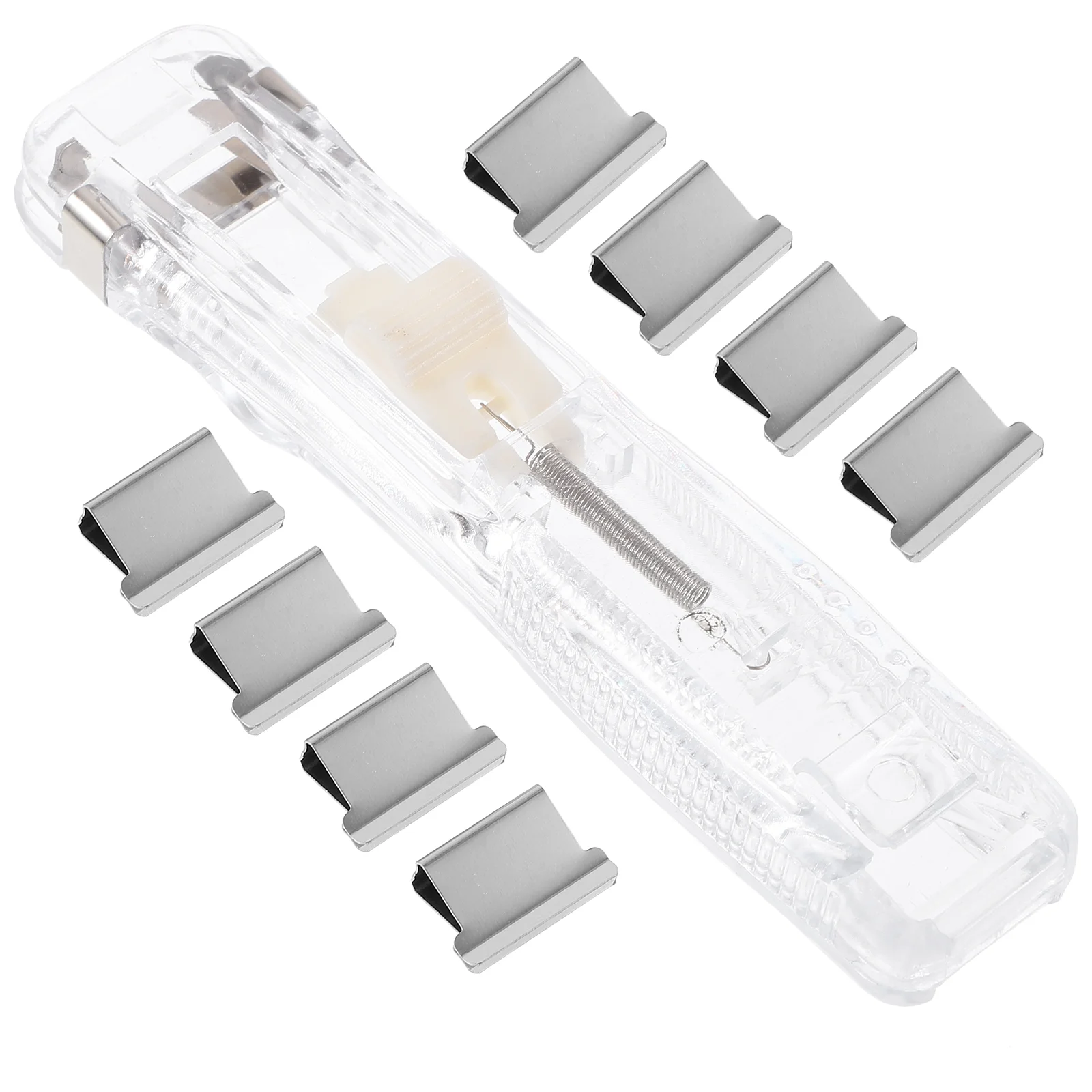 Office Paper Clipper Dispenser Refillable Stapler Portable Desk Home Reusable Clamp Document
Office Paper Clipper Dispenser Refillable Stapler Portable Desk Home Reusable Clamp Document