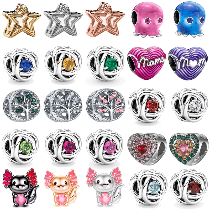 Newest Cute Shiny Love Mum Stars Tree Octopus Beads Pendants Fit Original Pandora Charms Silver Color Bracelet DIY Women Jewelry
Newest Cute Shiny Love Mum Stars Tree Octopus Beads Pendants Fit Original Pandora Charms Silver Color Bracelet DIY Women Jewelry