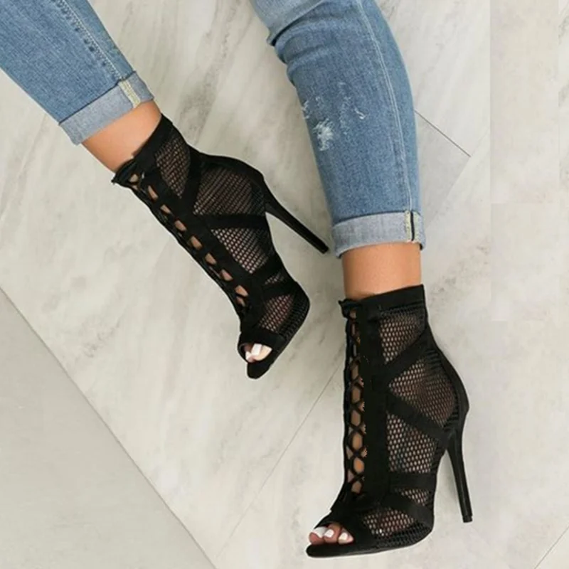 2022 Fashion Basic Women's Sandals Boots Party Shoes For Women High Heels Pumps Sexy Hollow Out Mesh Lace-Up Cross-tied Boots
2022 Fashion Basic Women's Sandals Boots Party Shoes For Women High Heels Pumps Sexy Hollow Out Mesh Lace-Up Cross-tied Boots