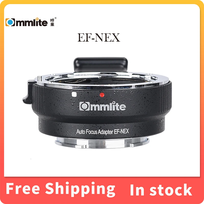 COMMLITE CM-EF-NEX адаптер для крепления объектива с автоматической фокусировкой для EF/EF-S объектива к камере E-Mount
COMMLITE CM-EF-NEX адаптер для крепления объектива с автоматической фокусировкой для EF/EF-S объектива к камере E-Mount