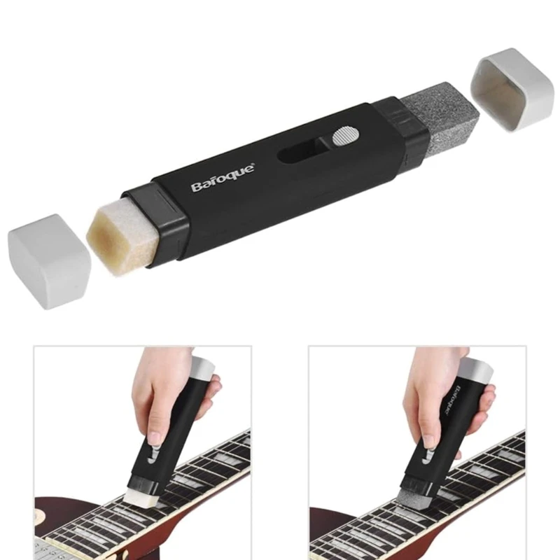 Guitar Strings Cleaner Eraser Fast Double Head Rust Remover with Lubricants in Brush Head String Fret Care Cleaning Tool
Guitar Strings Cleaner Eraser Fast Double Head Rust Remover with Lubricants in Brush Head String Fret Care Cleaning Tool