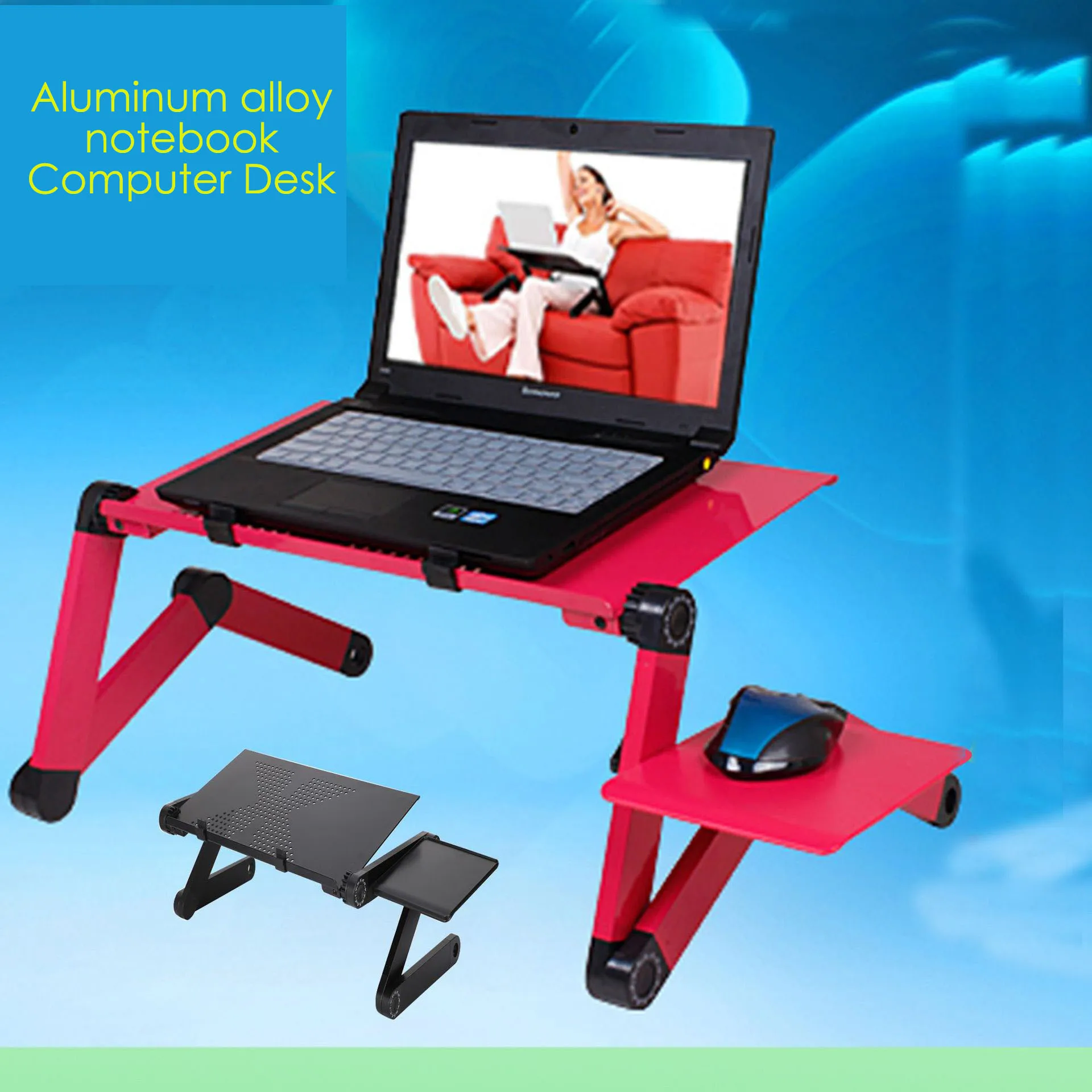 

Louis Fashion Dormitory Folding Table Lazy Computer Tables Office Bed Desks Aluminum Alloy Innovative Laptop Desk