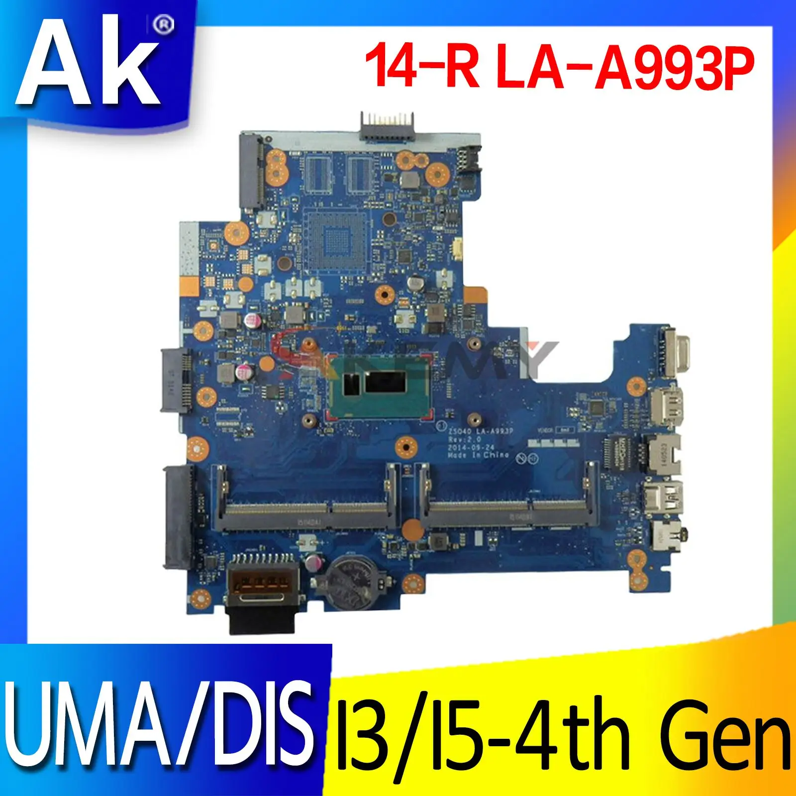 For HP 14-r018la 14R 15R 240 G3 notebook motherboard Mainboard LA-A993P motherboard with I3 I5 4th Gen CPU tested
For HP 14-r018la 14R 15R 240 G3 notebook motherboard Mainboard LA-A993P motherboard with I3 I5 4th Gen CPU tested