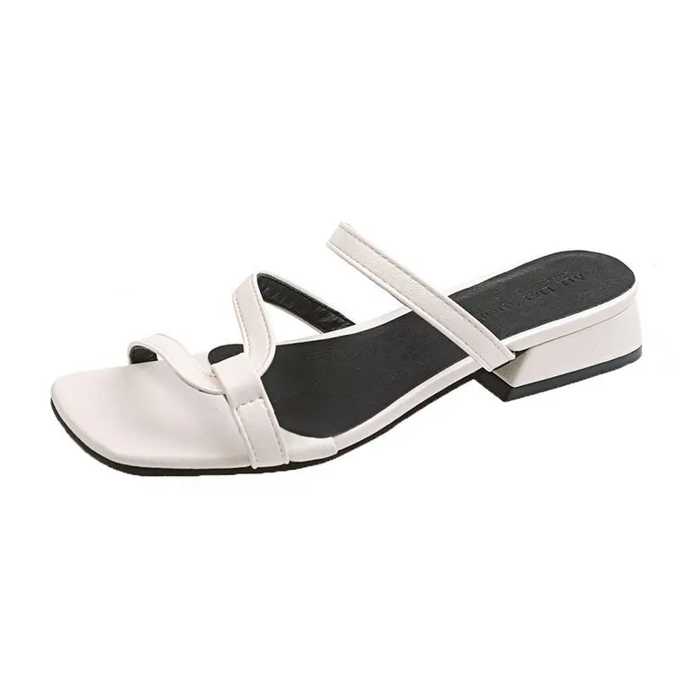2023 New Women Slippers Shoes Narrow Band Med Heel Sandals Thick Heel Slides Square Toe Ladies Footwear Summer Beige Size 35-39
2023 New Women Slippers Shoes Narrow Band Med Heel Sandals Thick Heel Slides Square Toe Ladies Footwear Summer Beige Size 35-39