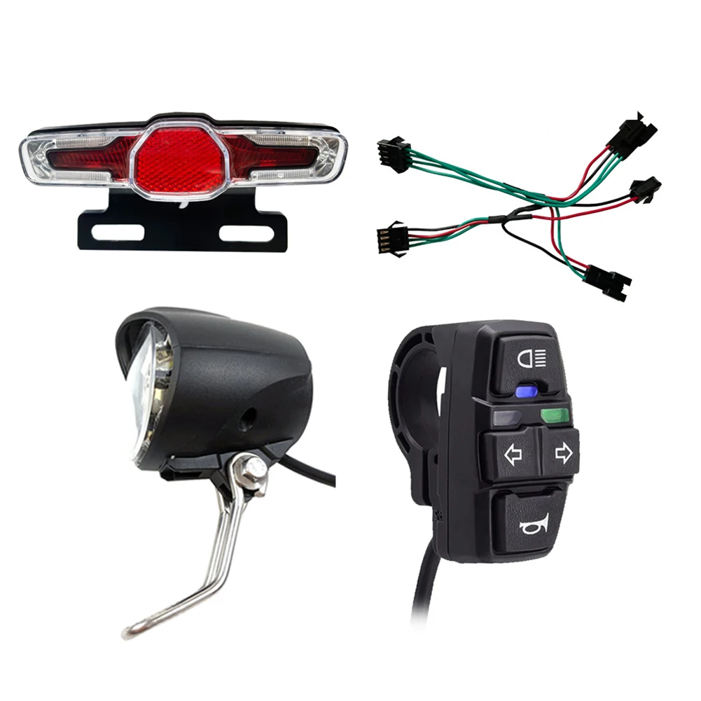 Headlight Kits Ebike Headlight Kits For E-bike Retrofit 36/48V 4 Pins IPX4 PC+ABS 108G 12V-80 3 Pins Brand New
Headlight Kits Ebike Headlight Kits For E-bike Retrofit 36/48V 4 Pins IPX4 PC+ABS 108G 12V-80 3 Pins Brand New