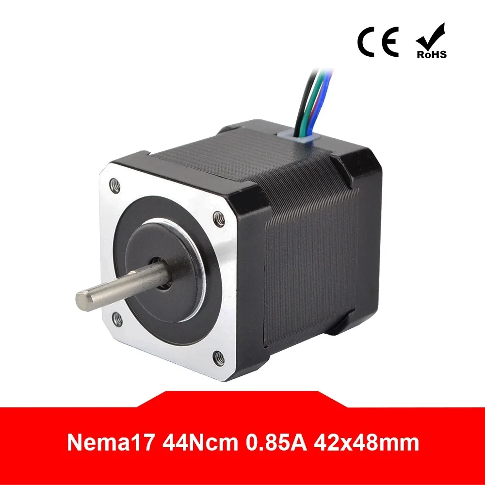 Nema 17 Stepper Motor Bipolar 1.8 Degree 44Ncm (62.3oz.in)0.85A 42x42x48mm 4 Wires 3D Printer CNC Robot
Nema 17 Stepper Motor Bipolar 1.8 Degree 44Ncm (62.3oz.in)0.85A 42x42x48mm 4 Wires 3D Printer CNC Robot