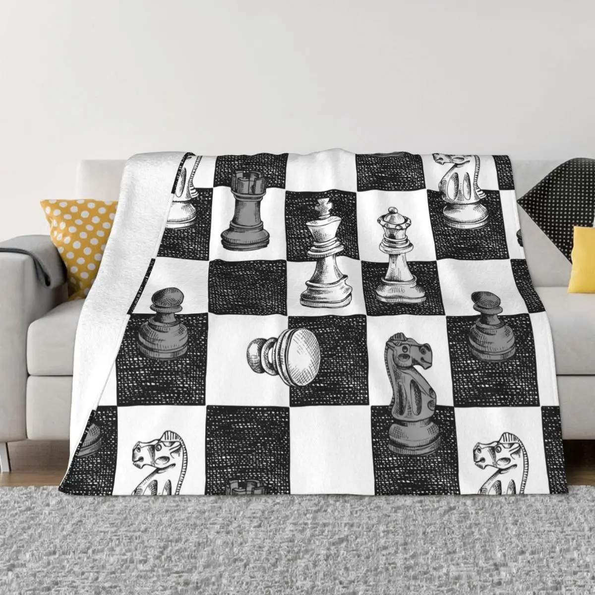Black And White Chess Blankets Flannel All Season Breathable Super Soft Throw Blankets for Sofa Couch Plush Thin Quilt
Black And White Chess Blankets Flannel All Season Breathable Super Soft Throw Blankets for Sofa Couch Plush Thin Quilt