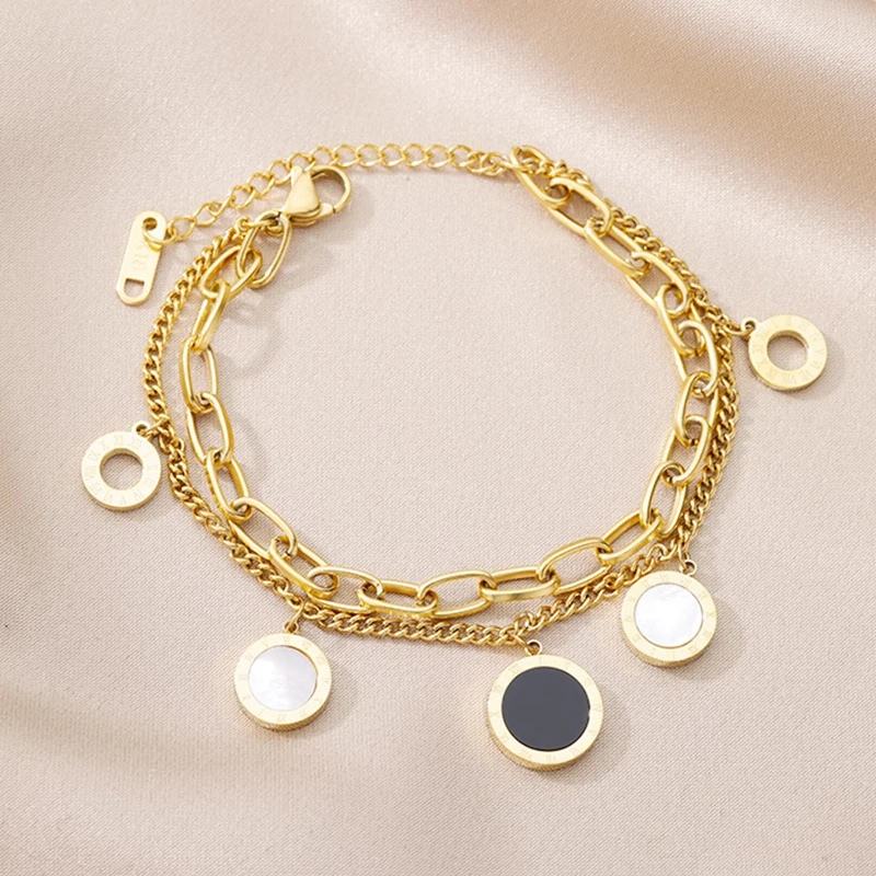 Stainless Steel Multi-Layer Wrist Bracelets for Women Retro Punk Gothic Portrait Coin Charm Bracelet Fashion Jewelry Gift
Stainless Steel Multi-Layer Wrist Bracelets for Women Retro Punk Gothic Portrait Coin Charm Bracelet Fashion Jewelry Gift