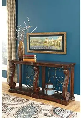 Traditional Rectangular Sofa Table, Hand-Finished with Fixed Floor Shelf, Dark Brown
Traditional Rectangular Sofa Table, Hand-Finished with Fixed Floor Shelf, Dark Brown