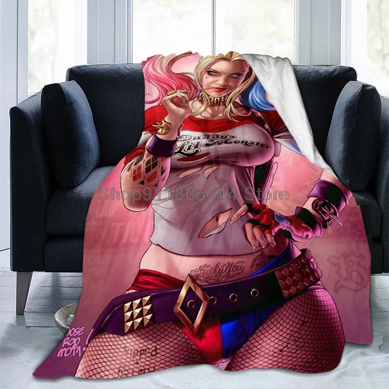 A-Harley Joker Villain Quinns Throw Blanket Fuzzy Warm Throws for Winter Bedding 3D Printing Soft Micro Fleece Blanket - YU05 
A-Harley Joker Villain Quinns Throw Blanket Fuzzy Warm Throws for Winter Bedding 3D Printing Soft Micro Fleece Blanket - YU05