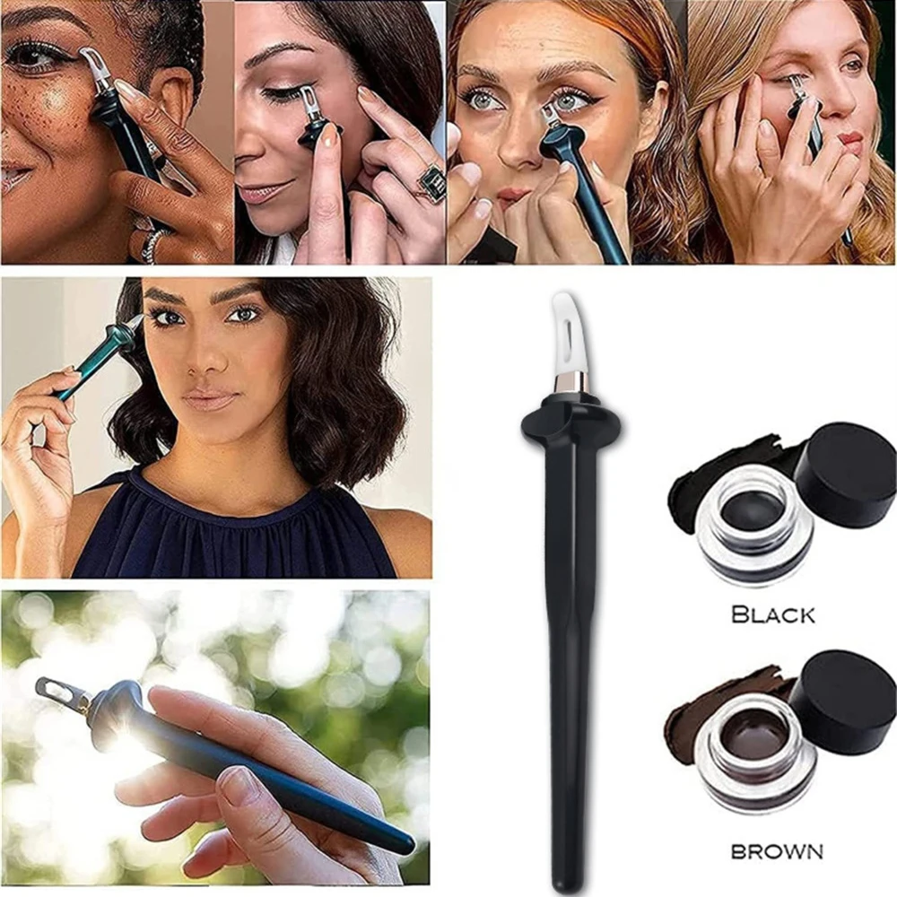 Black Brown Eyeliner Gel Silicon Eyeliner Brush Waterproof Long Lasting Eye Liner Cream Eyeliner Guide Tools For Beginer
Black Brown Eyeliner Gel Silicon Eyeliner Brush Waterproof Long Lasting Eye Liner Cream Eyeliner Guide Tools For Beginer