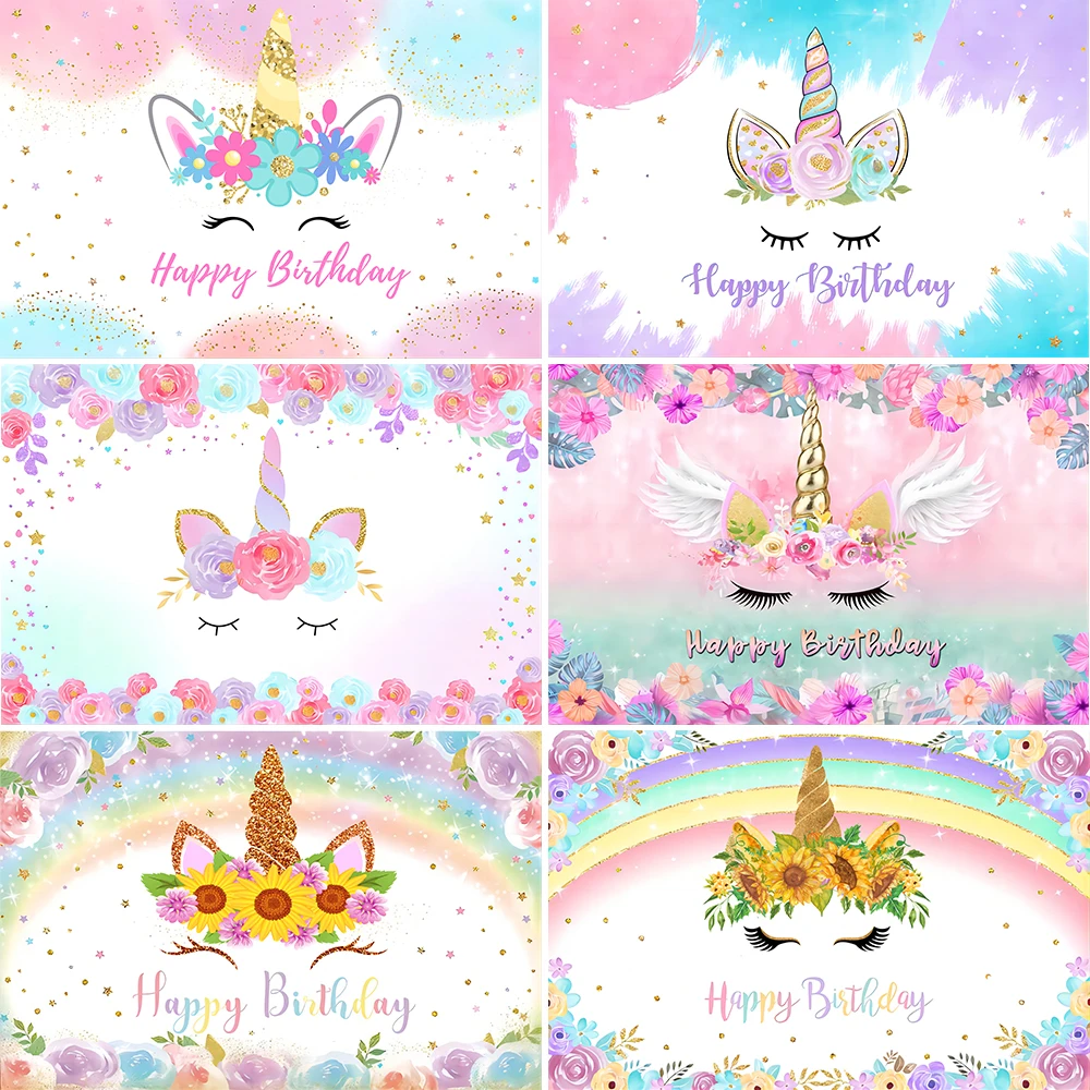 Unicorn Photography Backdrops Rainbow Floral Party Girls Birthday Decoration Cake Smash Photo Background Studio Photo Props
Unicorn Photography Backdrops Rainbow Floral Party Girls Birthday Decoration Cake Smash Photo Background Studio Photo Props