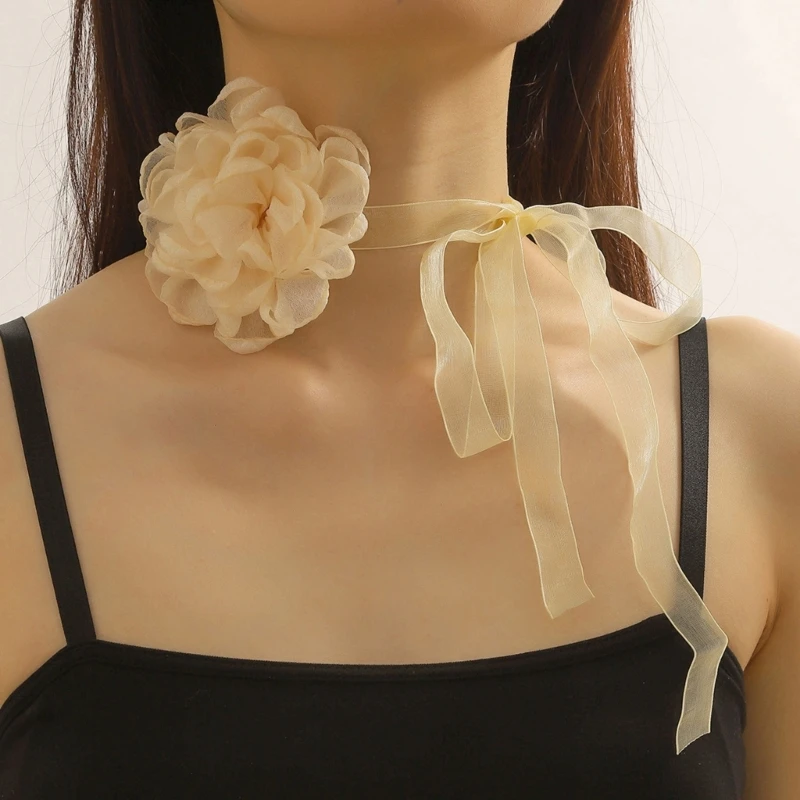 Lace Big Flower Choker Necklace Fashion Collar Necklace Vintage Neck Chain Temperament Long Strap Necklace Jewelry For Women
Lace Big Flower Choker Necklace Fashion Collar Necklace Vintage Neck Chain Temperament Long Strap Necklace Jewelry For Women