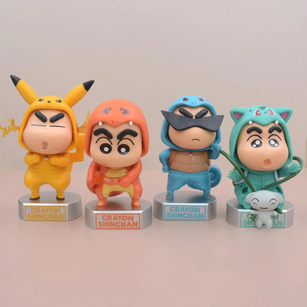 Crayon Shin-Chan Cos Pikachu Squirtle Charmander Bulbasaur Anime Figure Decoration Cartoon Movie Peripheral Toys Exquisite Gifts
Crayon Shin-Chan Cos Pikachu Squirtle Charmander Bulbasaur Anime Figure Decoration Cartoon Movie Peripheral Toys Exquisite Gifts