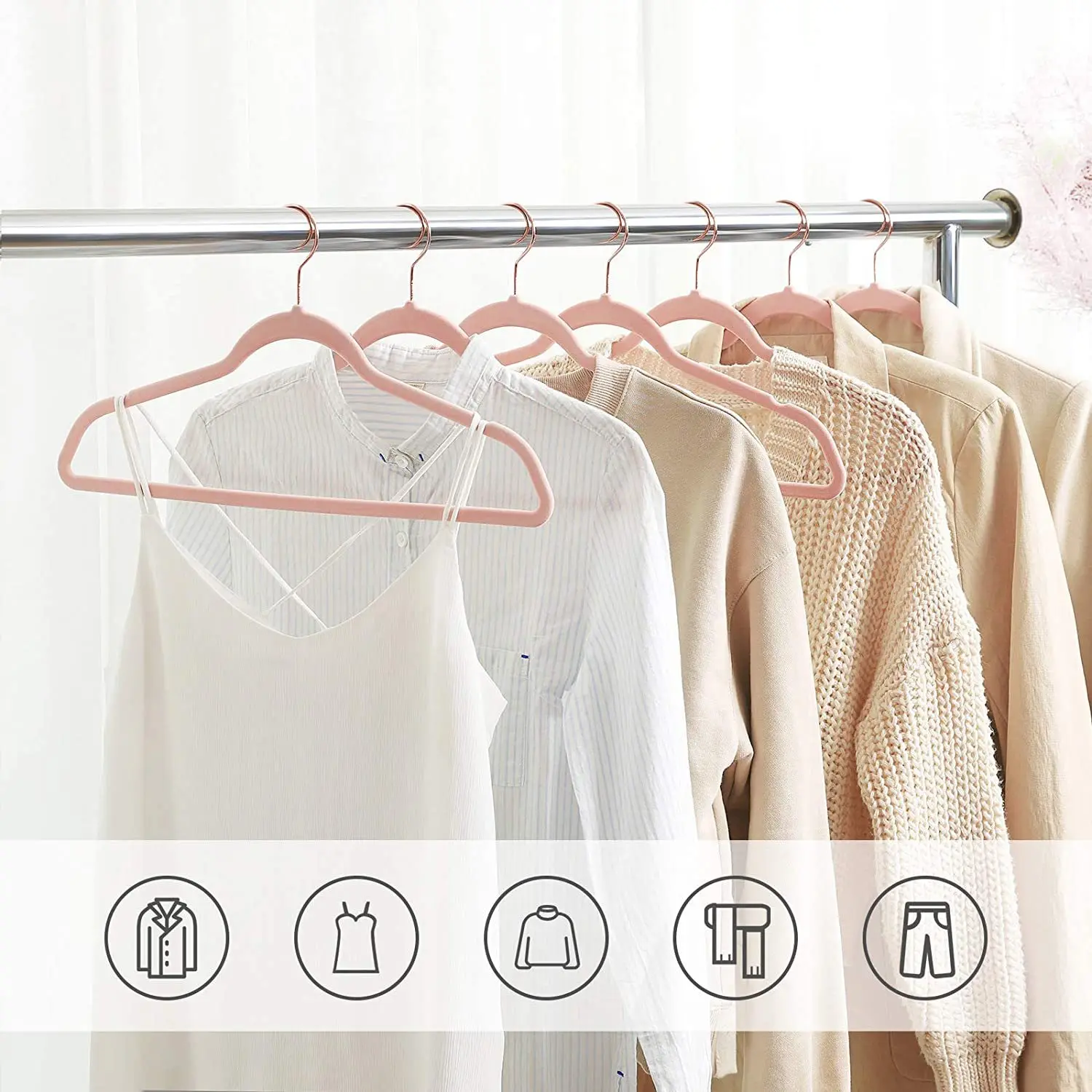Storage Flocking Hanger Store Household Non-slip Hanger Clothing Without Magic Finishing Hanging Clothes Clothes Trace 
Storage Flocking Hanger Store Household Non-slip Hanger Clothing Without Magic Finishing Hanging Clothes Clothes Trace