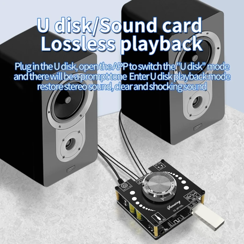 100W+100W Bluetooth-compatible Amplifier Board Mini High Power Digital AUX Amplifier 100W+100WPeak Output Power Board
100W+100W Bluetooth-compatible Amplifier Board Mini High Power Digital AUX Amplifier 100W+100WPeak Output Power Board