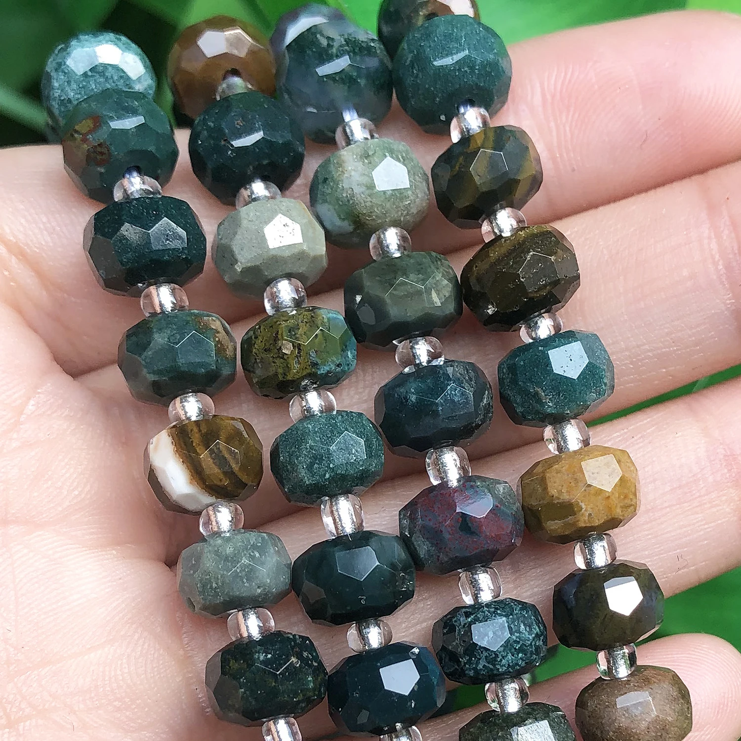 8x6mm Natural Faceted Ocean Agates Stone Beads Wheel Rondelle Loose Spacer Beads for Jewelry DIY Making Bracelets Accessories
8x6mm Natural Faceted Ocean Agates Stone Beads Wheel Rondelle Loose Spacer Beads for Jewelry DIY Making Bracelets Accessories