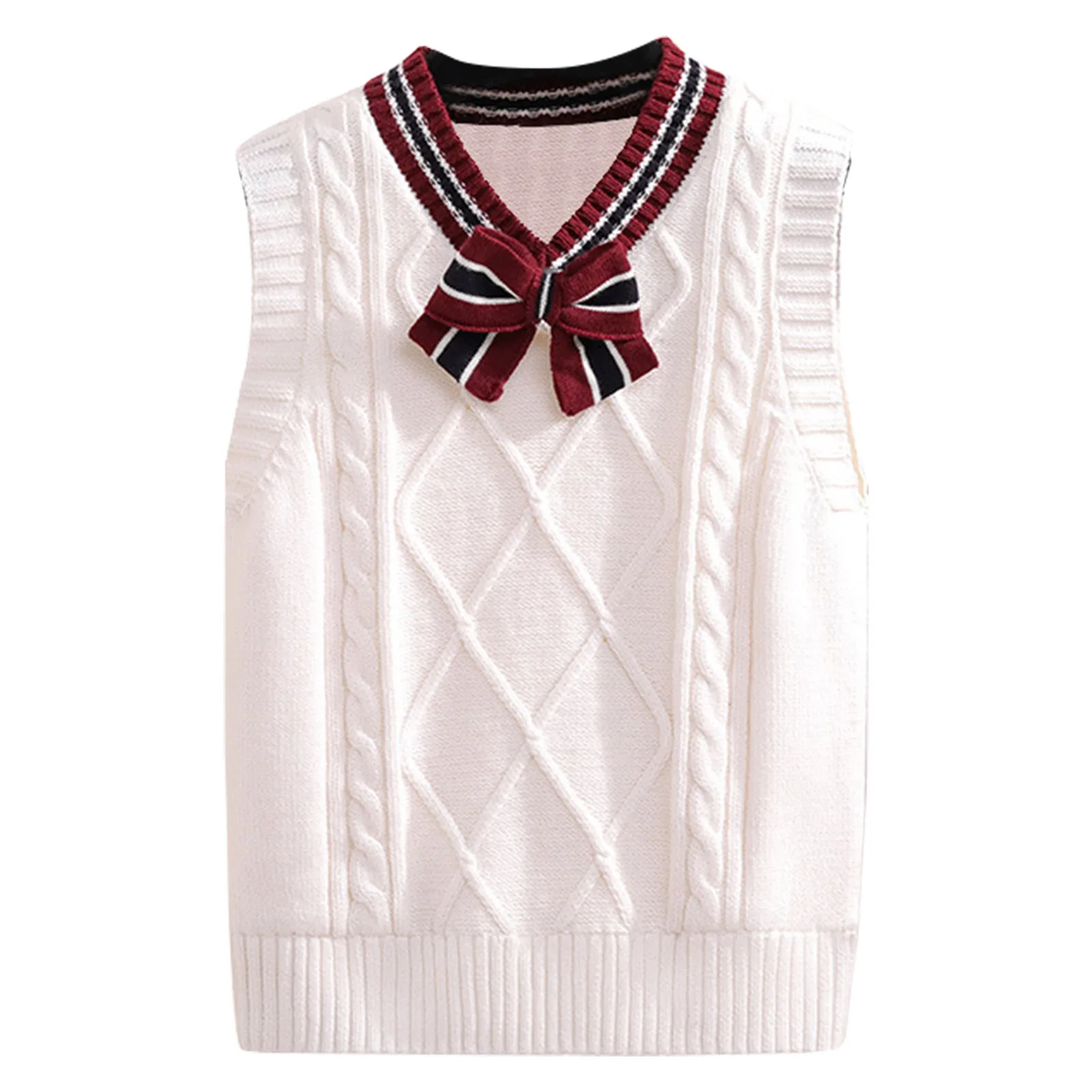 Autumn Waistcoat School Girls Wear Sleeveless Loose Style Vest Cute Daily Pullovers Japan Kid Knitted Outerwear Tops Sweater
Autumn Waistcoat School Girls Wear Sleeveless Loose Style Vest Cute Daily Pullovers Japan Kid Knitted Outerwear Tops Sweater