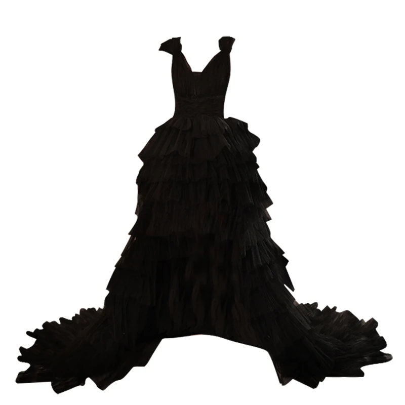 Черное платье для свадьбы, банкета, ежегодного собрания, сцены, шоу 
Черное платье для свадьбы, банкета, ежегодного собрания, сцены, шоу