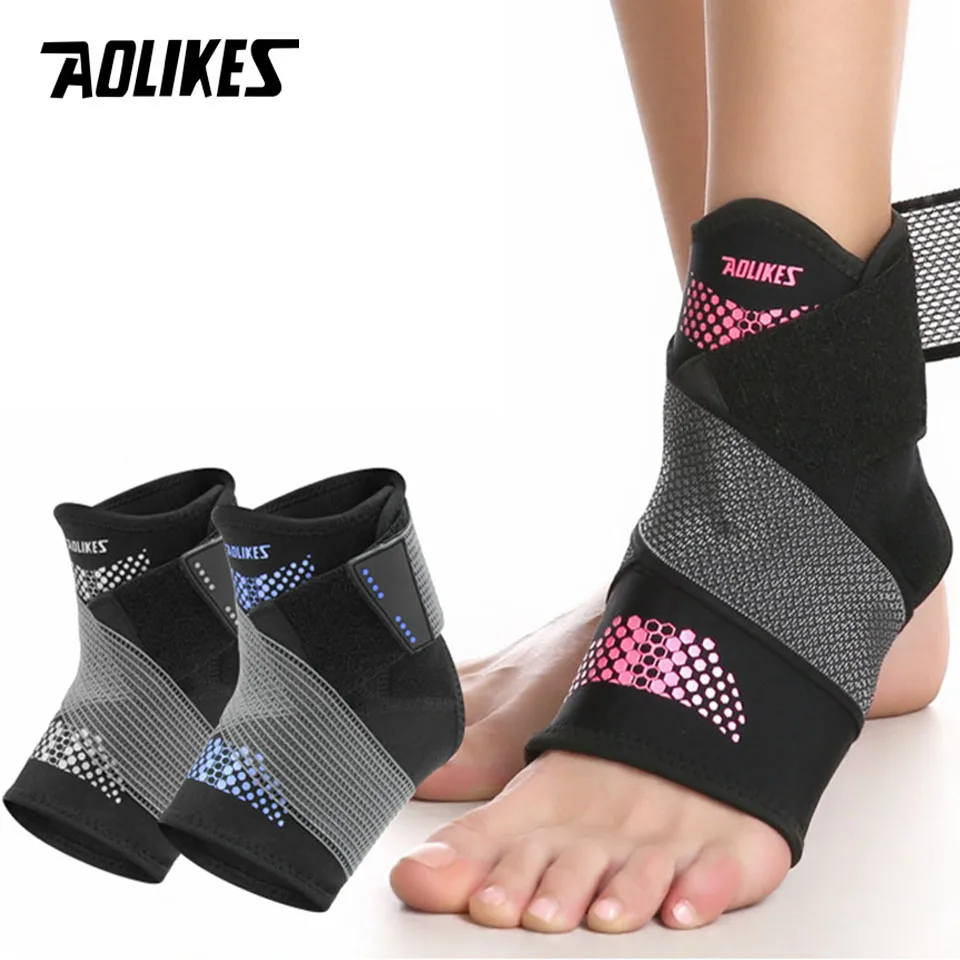 

AOLIKES 1PCS Anti-sprain Ankle Support Brace High Elastic Strap Pressurize Basketball Football Fitness Sports Ankle Protector