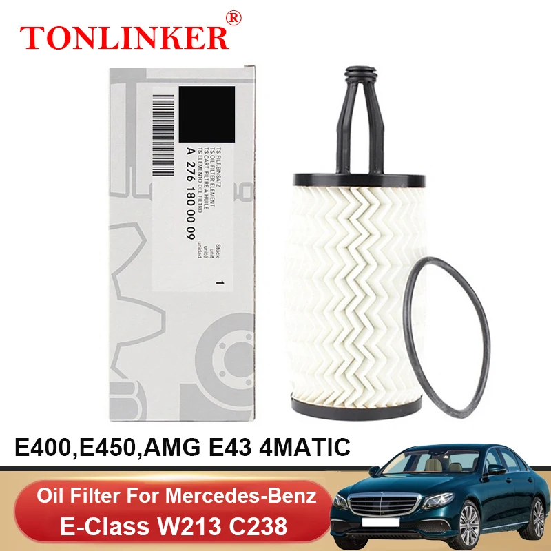 TONLINKER Oil Filter A2761800009 For Mercedes Benz E CLASS W213 2016-2020 E400 E450 Sport AMG E43 4MATIC C238 Car Accessories
TONLINKER Oil Filter A2761800009 For Mercedes Benz E CLASS W213 2016-2020 E400 E450 Sport AMG E43 4MATIC C238 Car Accessories