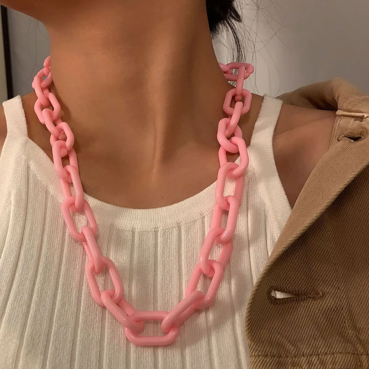 Hip Hop Cross Chain Thick Necklace for Men 2023 Punk Simple Color Acrylic Hollow Collar Necklaces for Girls Fashion Jewelry
Hip Hop Cross Chain Thick Necklace for Men 2023 Punk Simple Color Acrylic Hollow Collar Necklaces for Girls Fashion Jewelry