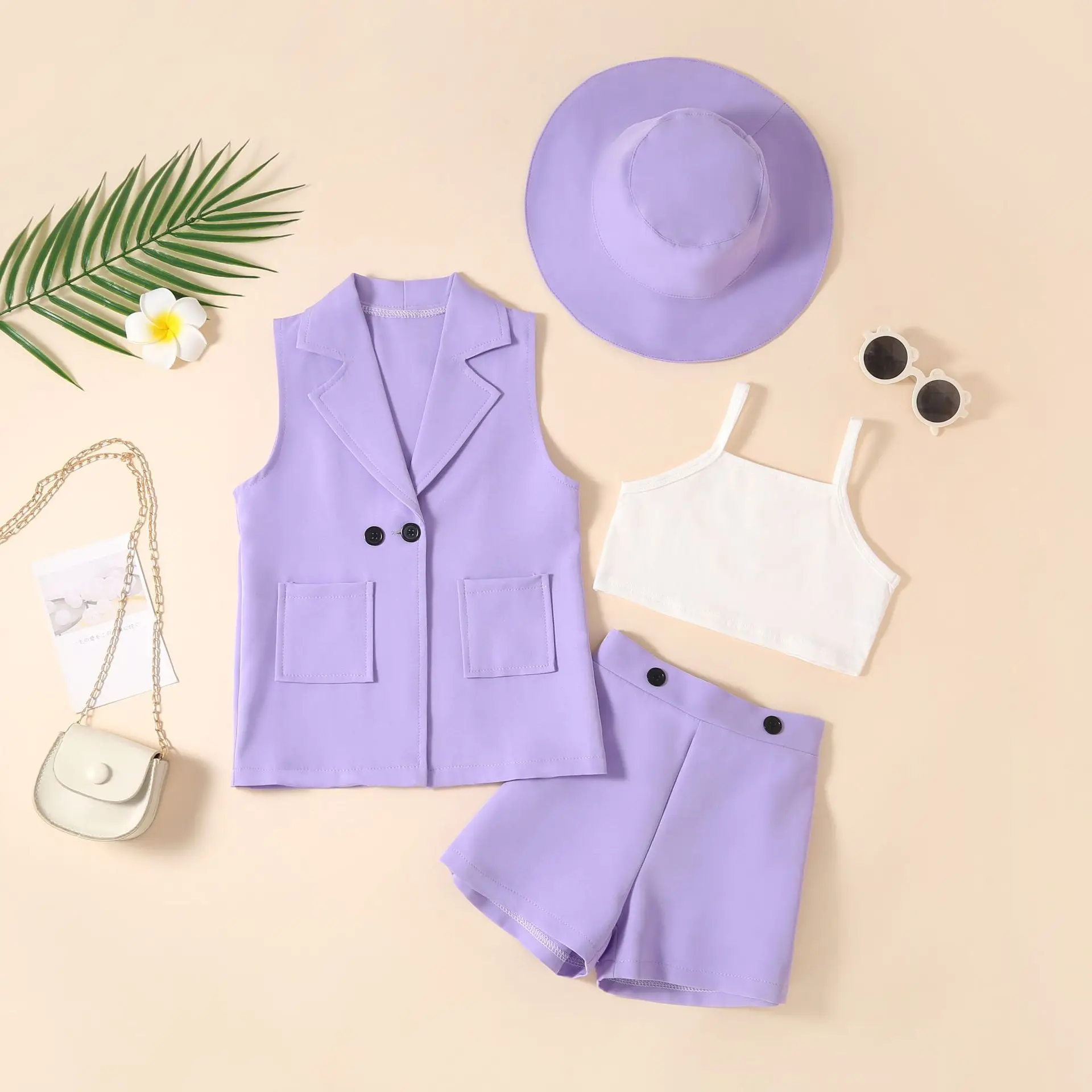 2023New Fashion Kids Baby Girls Clothes Long Suit Jacket+Camisole+Shorts+Hat 4Pcs Outfits Summer Korean Children Clothing 2-10T
2023New Fashion Kids Baby Girls Clothes Long Suit Jacket+Camisole+Shorts+Hat 4Pcs Outfits Summer Korean Children Clothing 2-10T