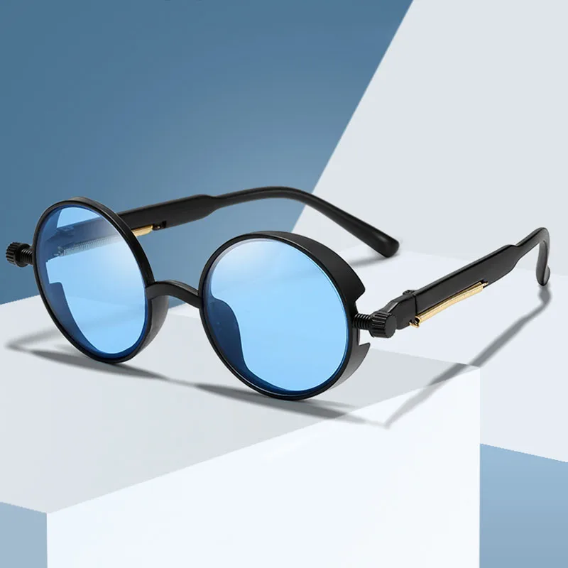 

Fashion Round Steampunk Sunglasses Brand Design Women Men Vintage Punk Sun Glasses UV400 Sunglass Shades Eyewear Oculos de sol