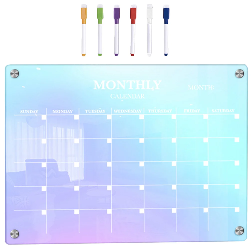 Colored Magnetic Calendar Fridge Dry Erase Monthly Planner Decorative Board Whiteboard Refrigerator Acrylic Meal Planning
Colored Magnetic Calendar Fridge Dry Erase Monthly Planner Decorative Board Whiteboard Refrigerator Acrylic Meal Planning